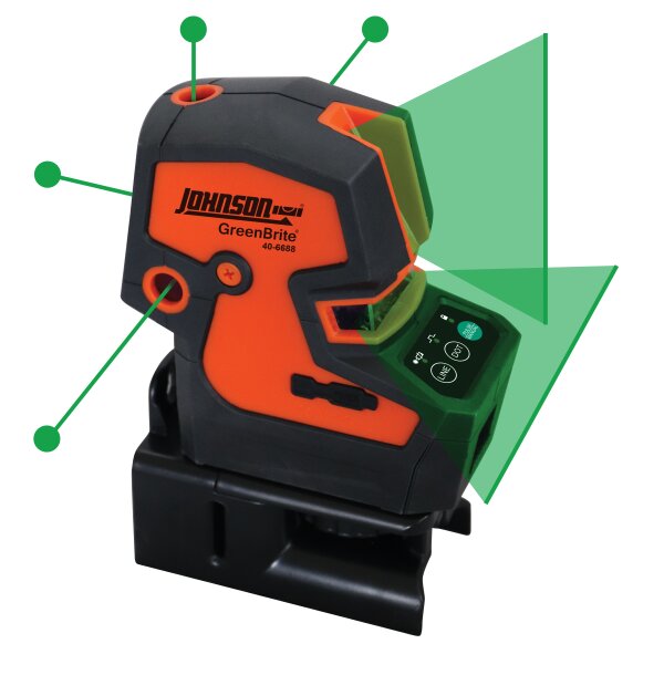 SELF-LEVELING COMBINATION CROSS-LINE 5 DOT LASER WITH GREENBRITE® TECHNOLOGY