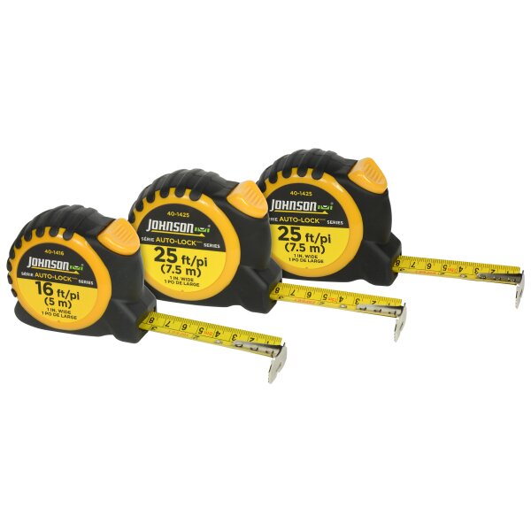 3 PACK AUTO-LOCK™ INCH/METRIC POWER TAPES