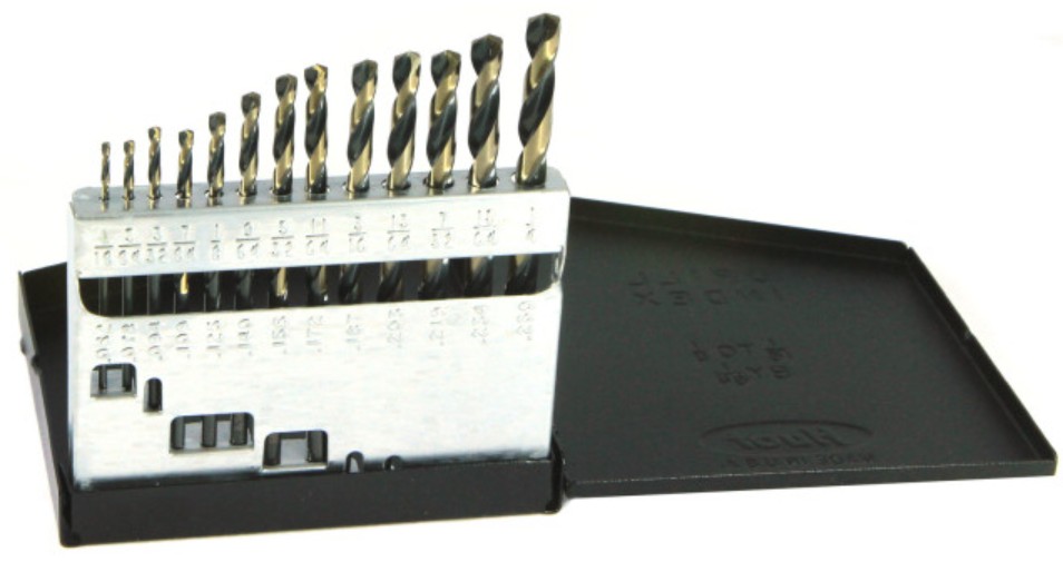 13PC SUPER PREIMIUM BLACK & GOLD DRILL BIT SET 1/16" - 1/4" - NORESMAN
