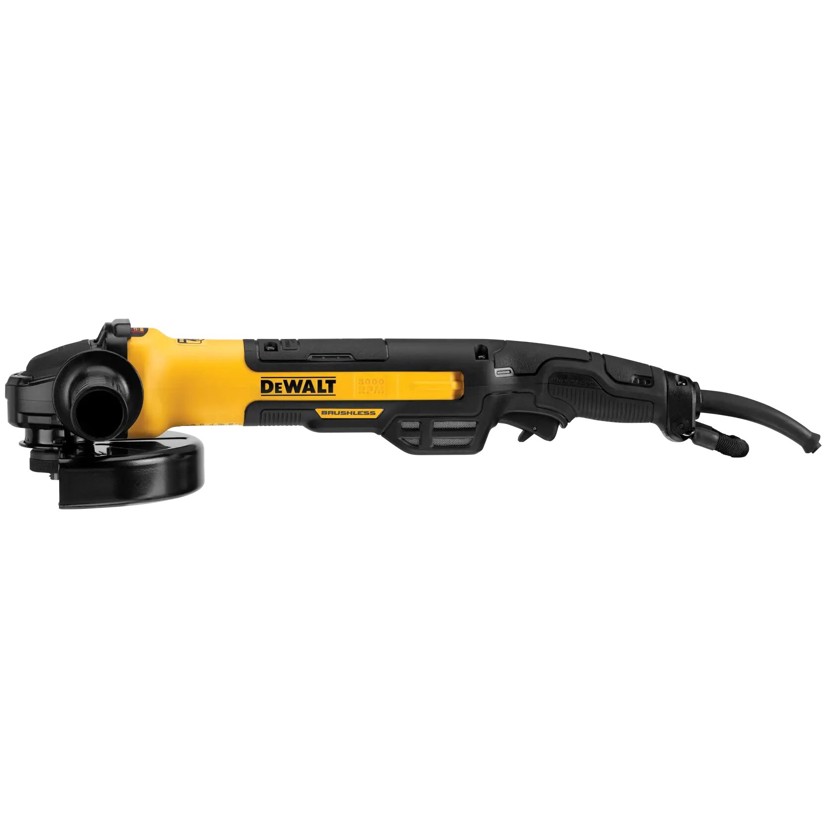7" (180MM) BRUSHLESS TRIGGER SWITCH SMALL ANGLE ARINDER WITH PIPELINE COVER AND KICKBACK BRAKE - DEWALT