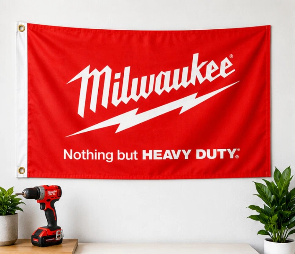 RED FLAG – 3X5 FT – POWER TOOLS BANNER - MILWAUKEE