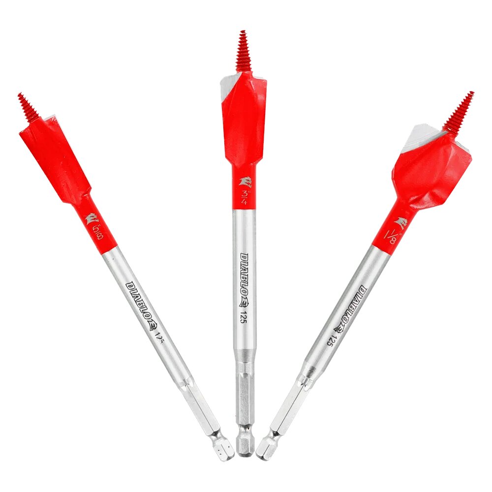 3 PC DEMO DEMON™ SPADE BIT SET FOR NAIL-EMBEDDED WOOD - DIABLO