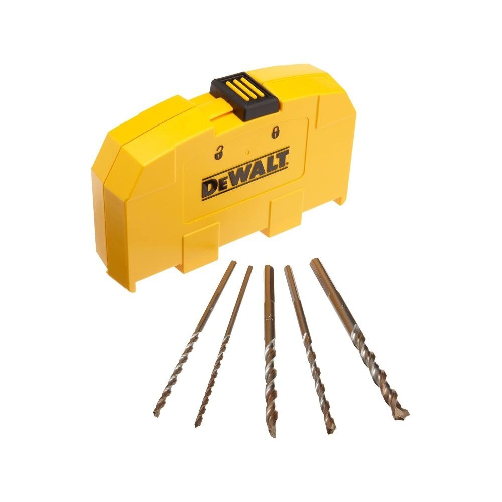 DEWALT 5 PIECE PREMIUM PERCUSSION MASONRY DRILL BIT SET