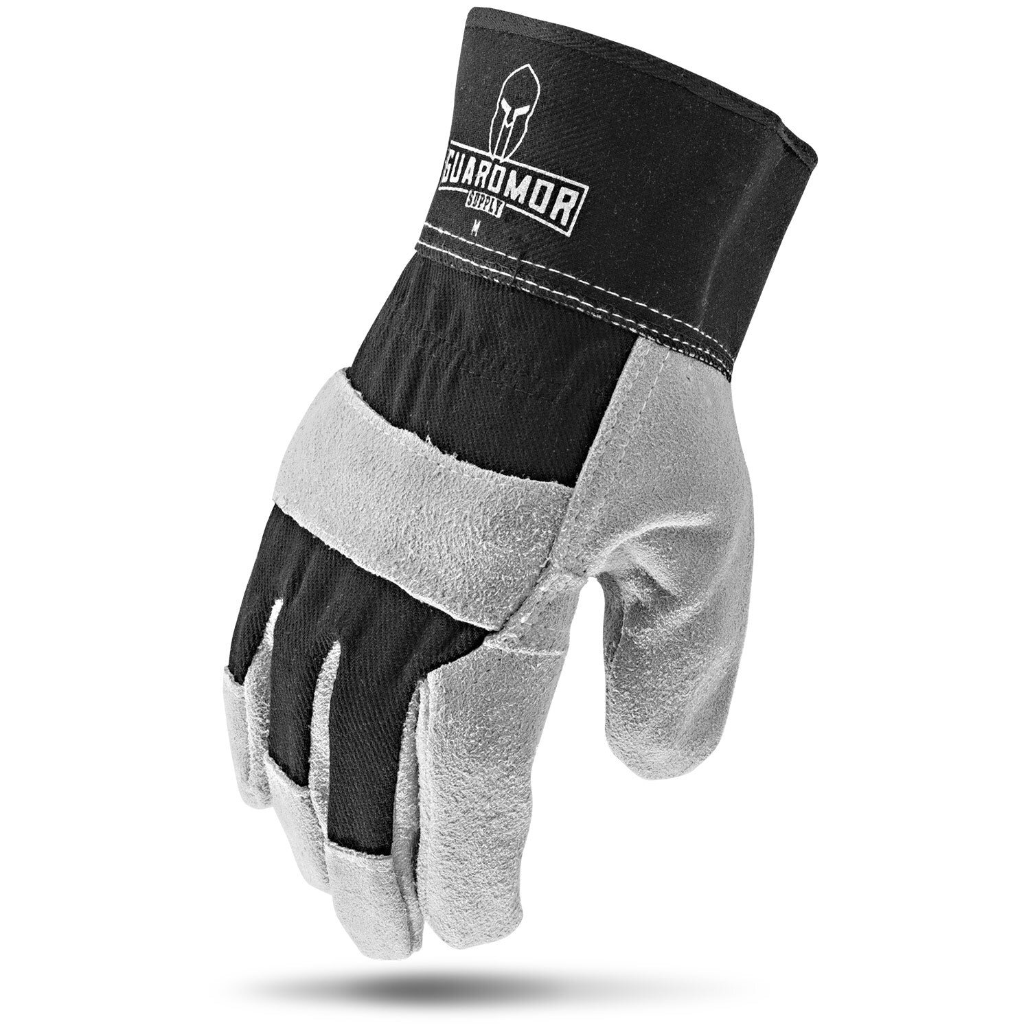 SPLIT LEATHER GLOVE WITH BLACK DORSAL - LRG