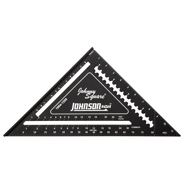12" JOHNNY SQUARE® EASY-READ™ ALUMINUM RAFTER SQUARE