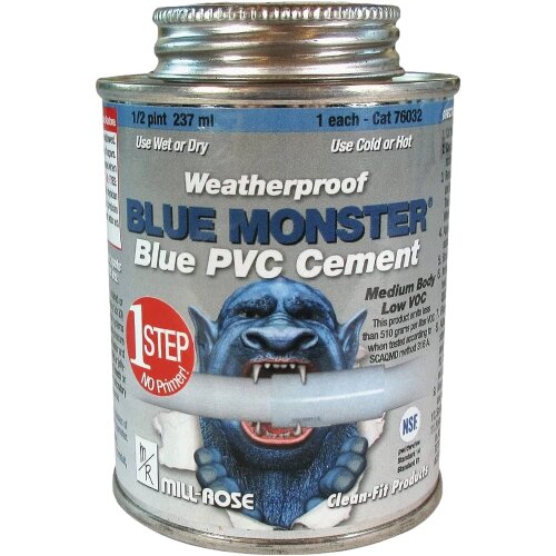 1 PINT (16 FL OZ) BLUE MONSTER PVC CEMENT