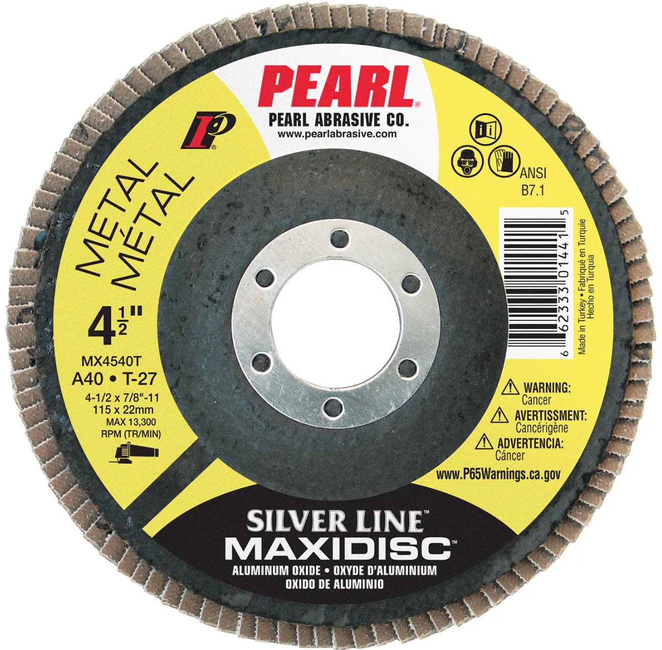 4-1/2" 40 GRIT FLAP DISC - PEARL