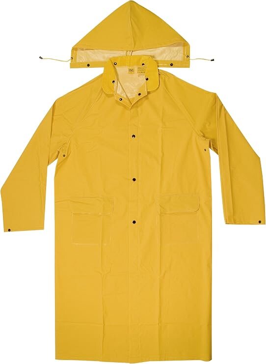 2 PIECE HEAVYWEIGHT PVC TRENCH COAT - XL