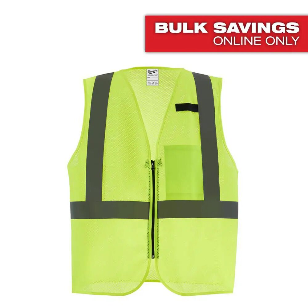 LIGHTWEAR CLASS 2 MESH ONE- POCKET SAFTEY VEST - MILWAUKEE  

 L/XL