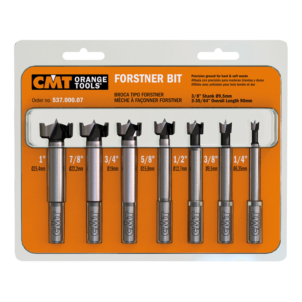 7PC 3/8" FORSTNER BIT SET - CMT