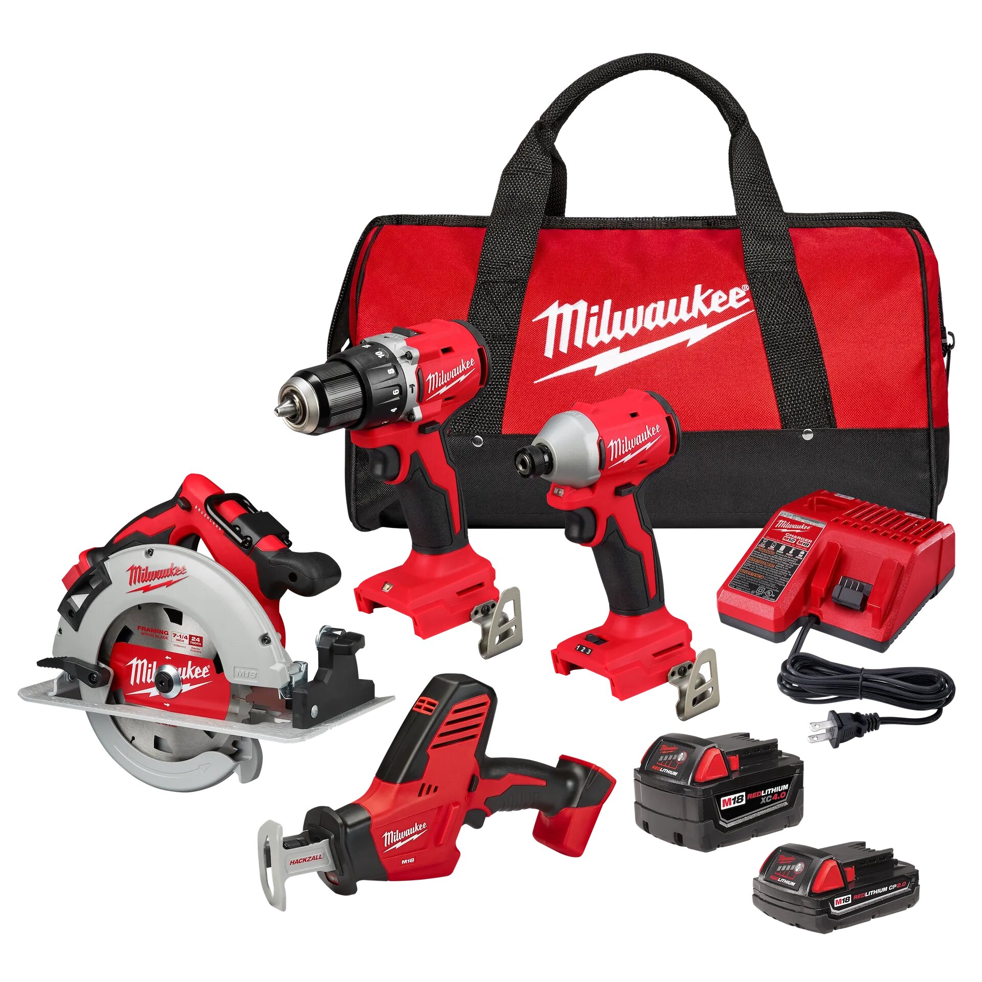M18 4PC BRUSHLESS COMBO KIT - MILWAUKEE
