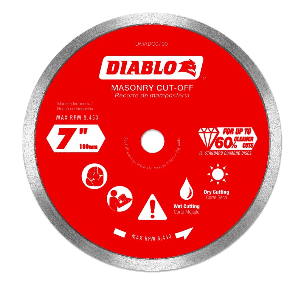 7" CONTINUOUS RIM MASONRY / TILE DIAMOND BLADE
