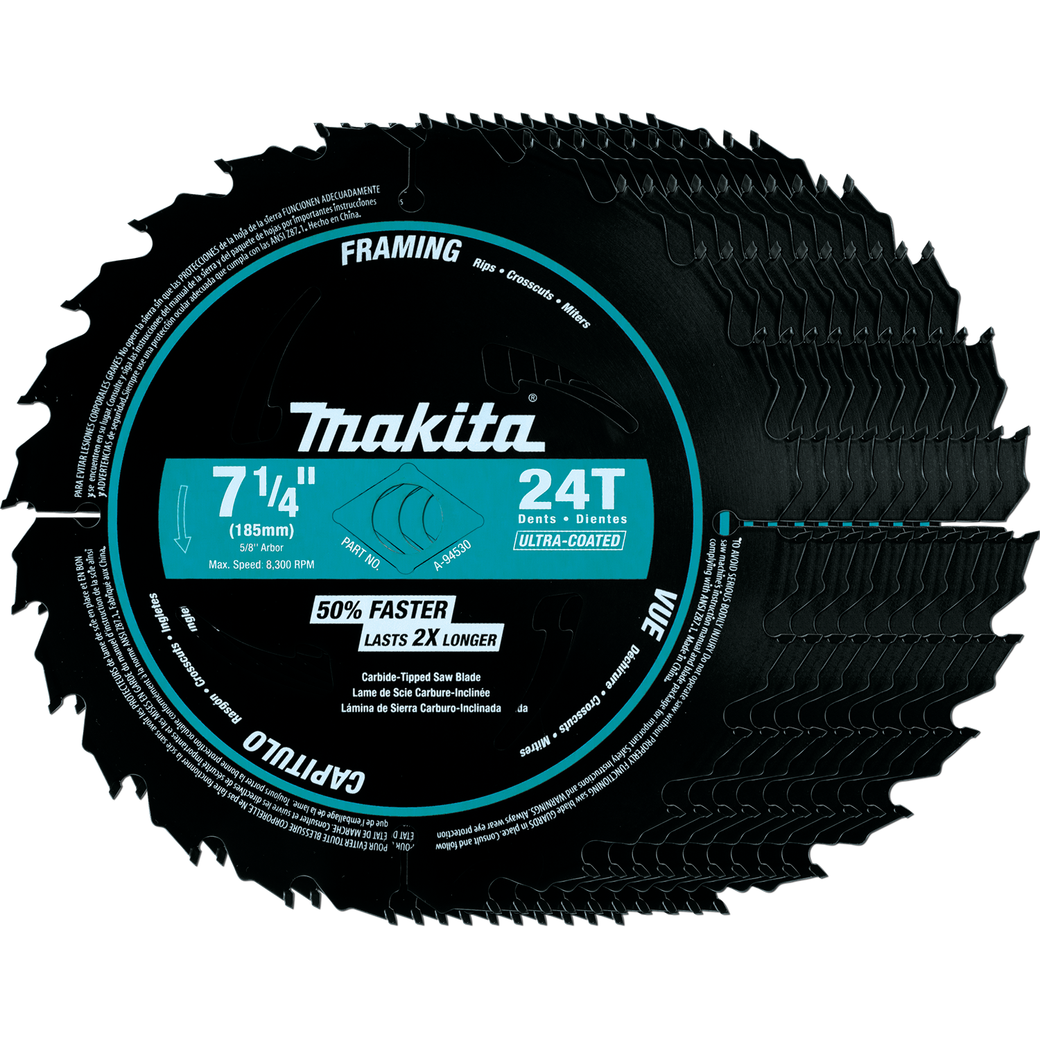 7-1/4” X 24T CARBIDE TIPPED SAW BLADE