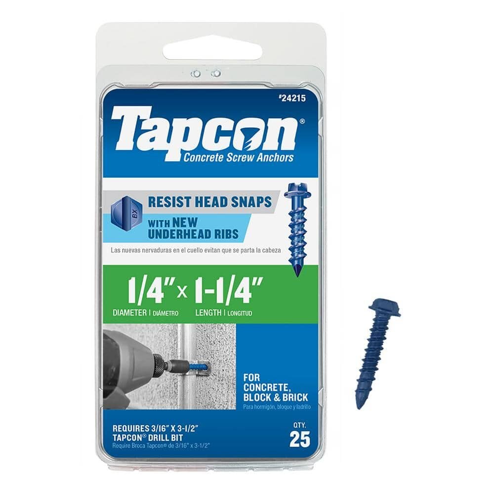 SCREW - TAPCON - 1/4" X 1-1/4" - HEX