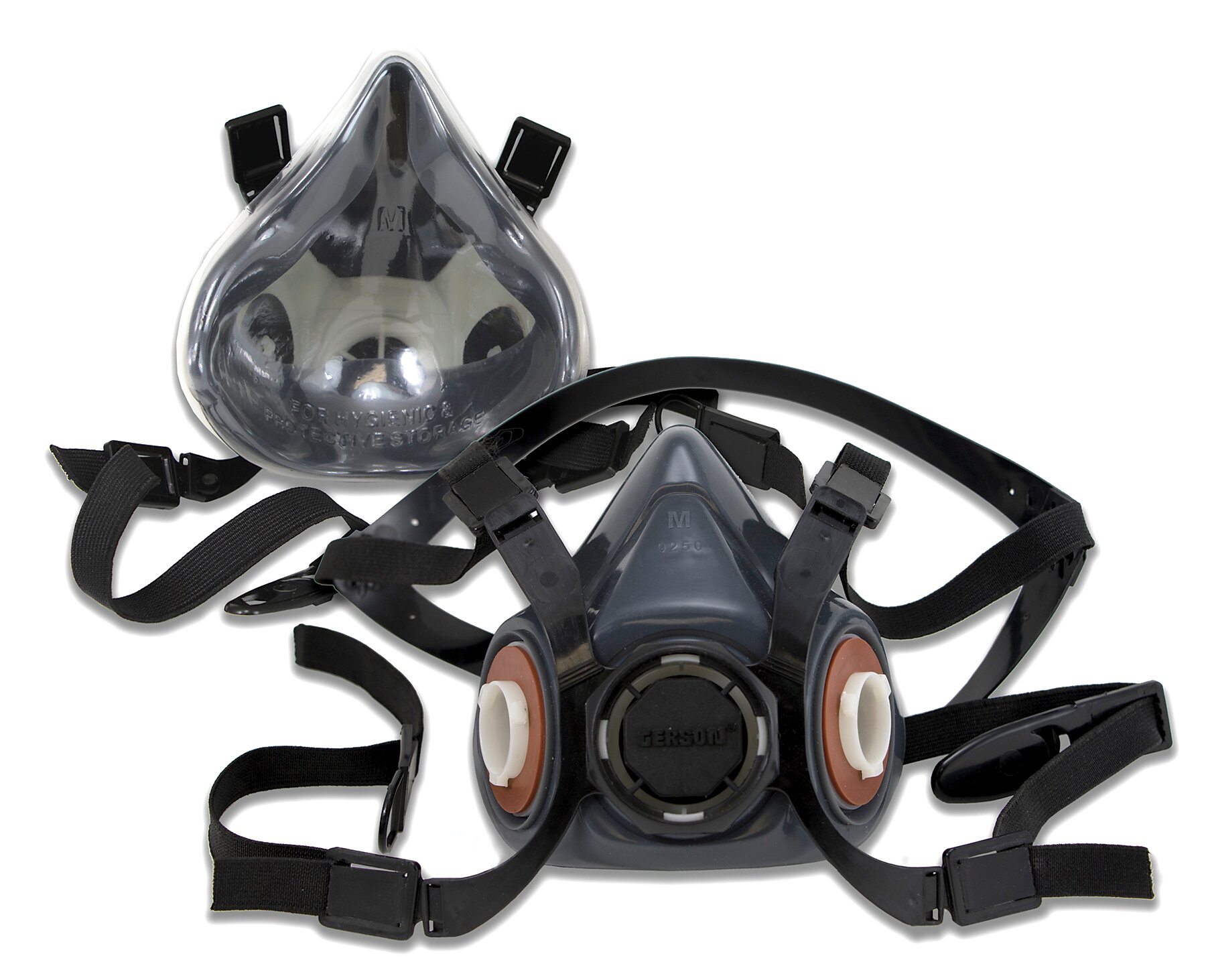 SILICONE HALF MASK RESPIRATOR - DUAL CARTRIDGE - GERSON
